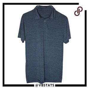 BKE Denim Men's Heather Performance Polo‎ Shirt Gray Size Small